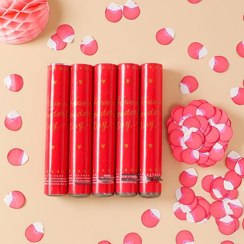 Wedding Petal Cannon: Hand-Twist Flower Spray for Bride s Entrance & Mini-Games 30cm
