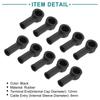 ACROPIX 10 Pcs Terminal Insulated Protective Cover Boot Sleeve Angled 12x8mm Black