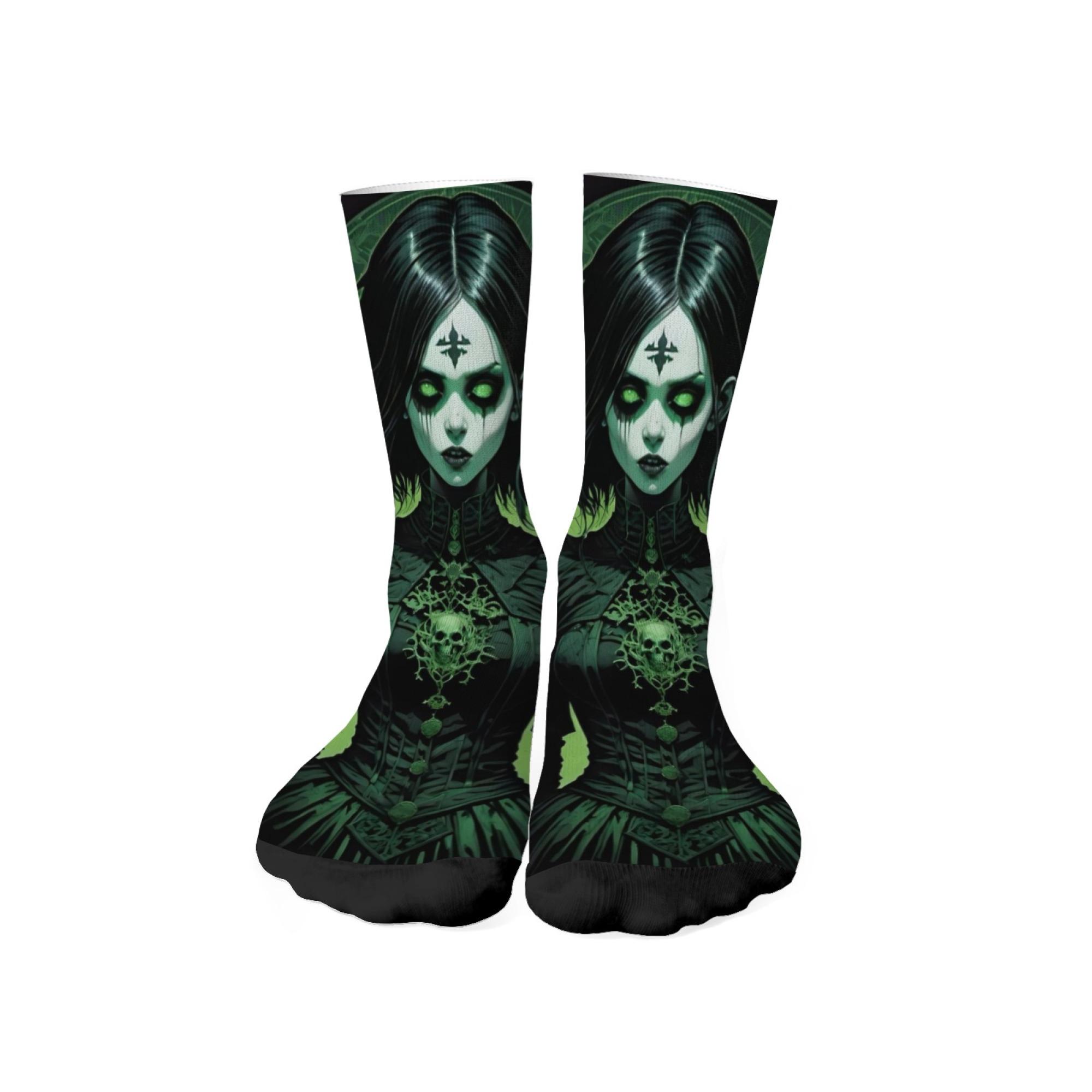 

Носки для мужчин в стиле ретро с изображением девушек-зомби в стиле ужасов, новинка, носки Harajuku Crazy Crew, уличные носки для скейтбординга в стиле хип-хоп, унисекс, подарок на вечеринку One Size