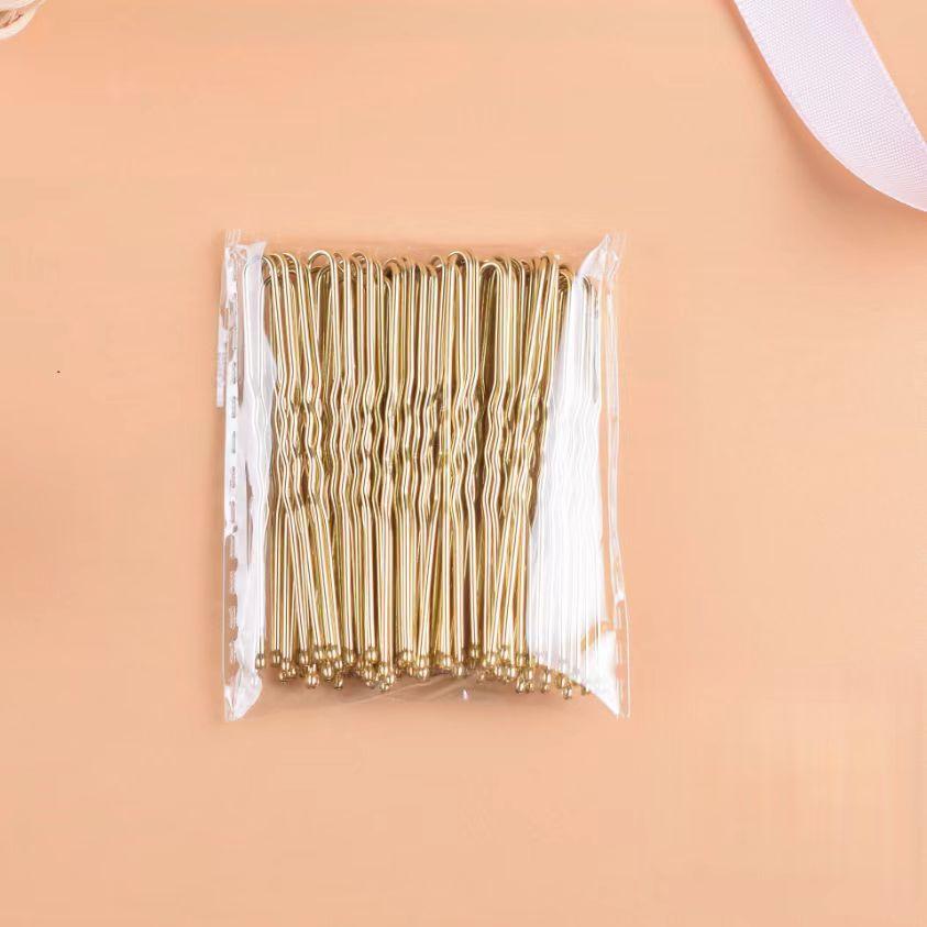 50pcs/set U Shaped Hairpins For Bun Metal Hair Clip Pins Bobby Bridal Barrettes Fashion Hair Styling Tools U Clips
