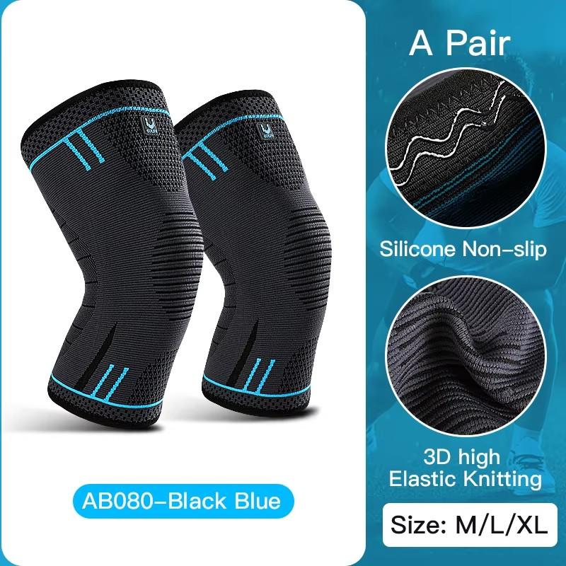 

1 Pair Elastic Knee Support Sleeve Breathable Compression Knee Pads for Sports Gym Basketball Volleyball Running M