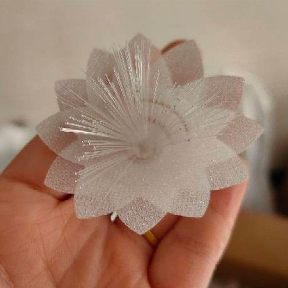 Flash Fiber Optic Flower String Lights Battery Powered Christmas Tree Flower Lights  Christmas