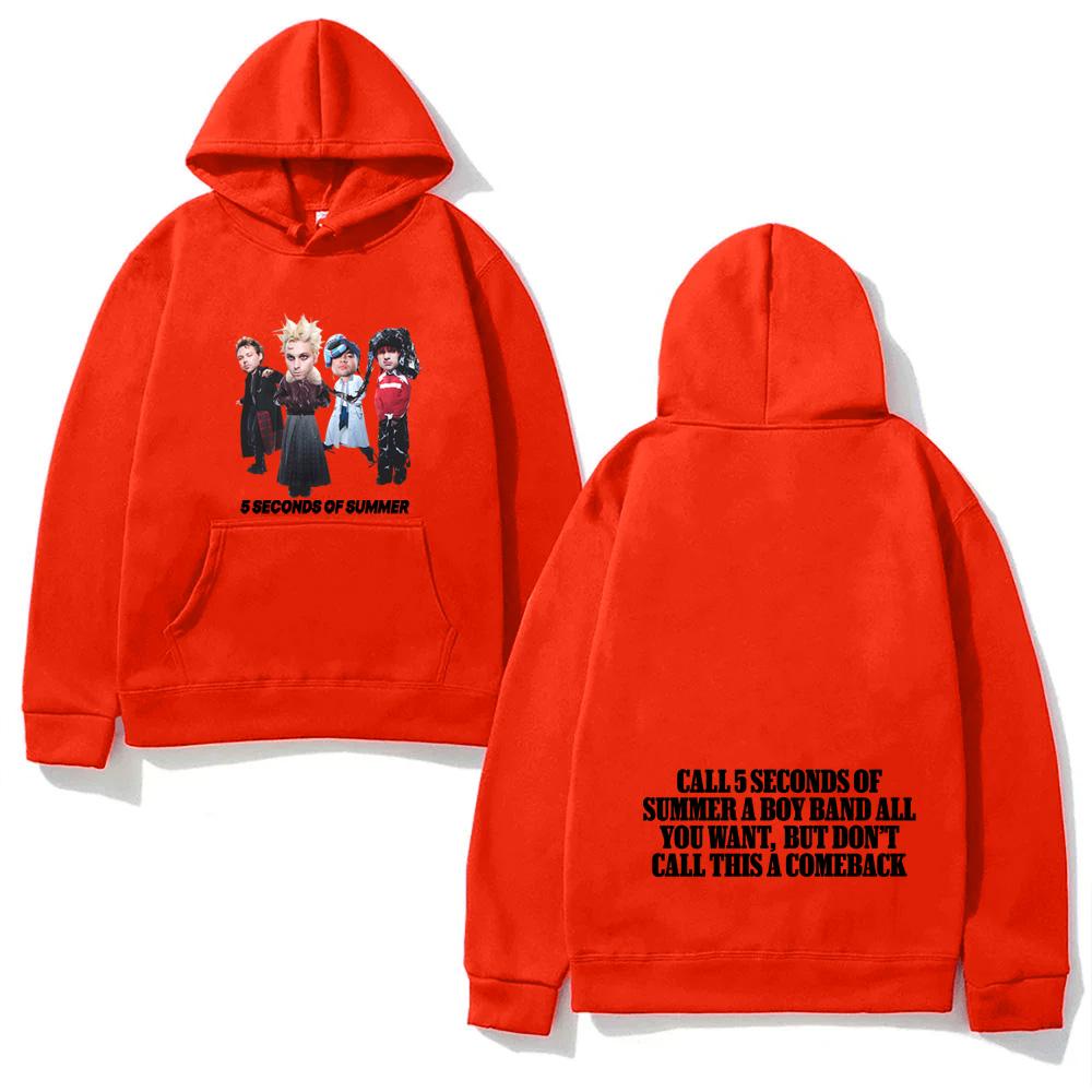 5 Seconds of Summer NEW Album Hooded Grunge Autumn Winter Gothic Sweatshirt with Hooded Fleece Clothes High Quality Top