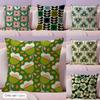 Colorful Orla Kiely Flower Cushion Cover Durable Hypoallergenic Organic Linen Short Pillow Cover Washable