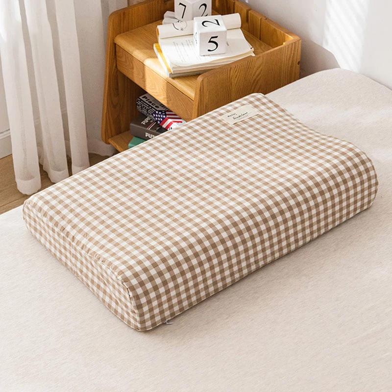 1 buc. Fețe de pernă din latex Moale Solid Moale Spumă cu memorie Gât Husă pernă cu memorie Husă de bumbac pentru pernă Fețe de pernă 40x60CM Dungi Carouri