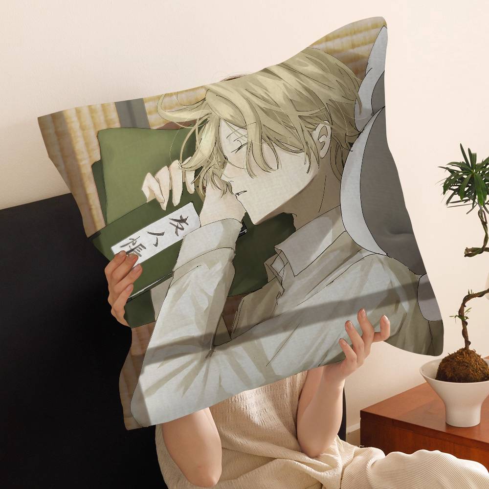 Natsume Yuujinchou Cartoon Cushion Cover Decorative Pillow Sofa Home Decor Case Pillow Cases