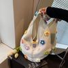 Trendy Hollow Out Woven One-shoulder Bag Flower Design Bohemian Style Beach Bag Tote Bag for Women