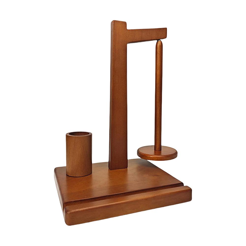 Wooden Yarn Holder Yarn Ball Holder with Phone Stand Yarn Spinner Rotatable Yarn Ball Storage Rack Crocheting Accessories