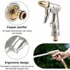 Heavy-Duty Metal Garden Hose Nozzle, 4 Spray Patterns, High-Pressure Gun for Watering, Car Wash, Yard Cleaning, Pet Bathing