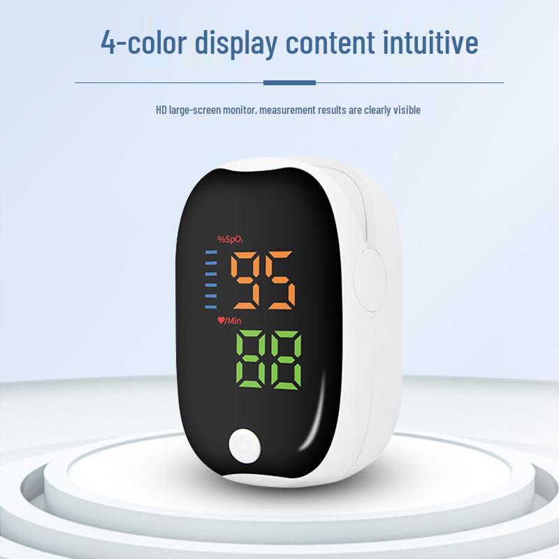 English Version Fingertip Pulse Oximeter: Monitors Blood Oxygen Saturation & Heart Rate