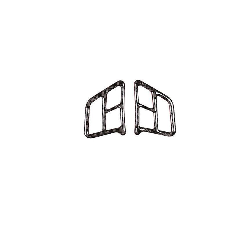 Real Carbon Fiber Steering Wheel Switch Cover Trim For BMW 3-Series 2005-2012