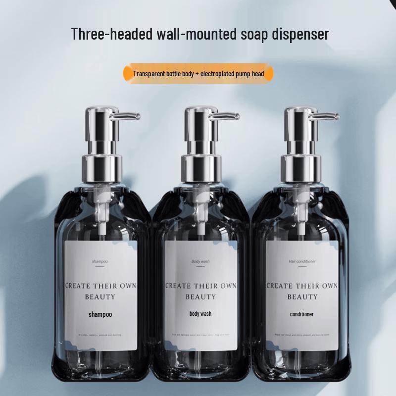 OLOEY Hotel Bathroom Punch-Free Three-Head Soap Dispenser