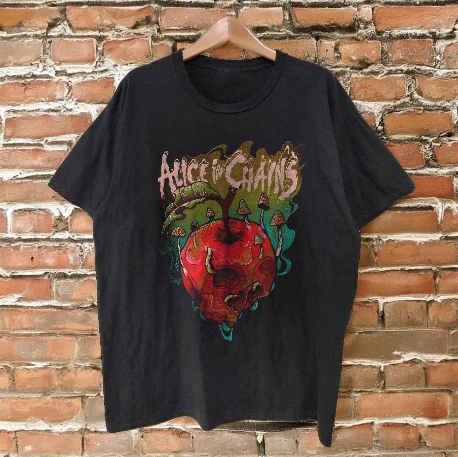 NEW! Trippy Rotten Alice in Chains T-shirt, Unisex Black T-shirt, Size S-
