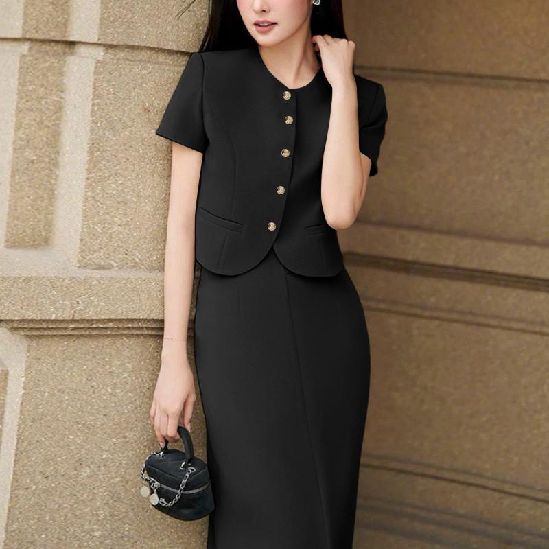 ZANZEA Women Short Sleeve Blouse and Skirts Summer Two Piece Suit Sets