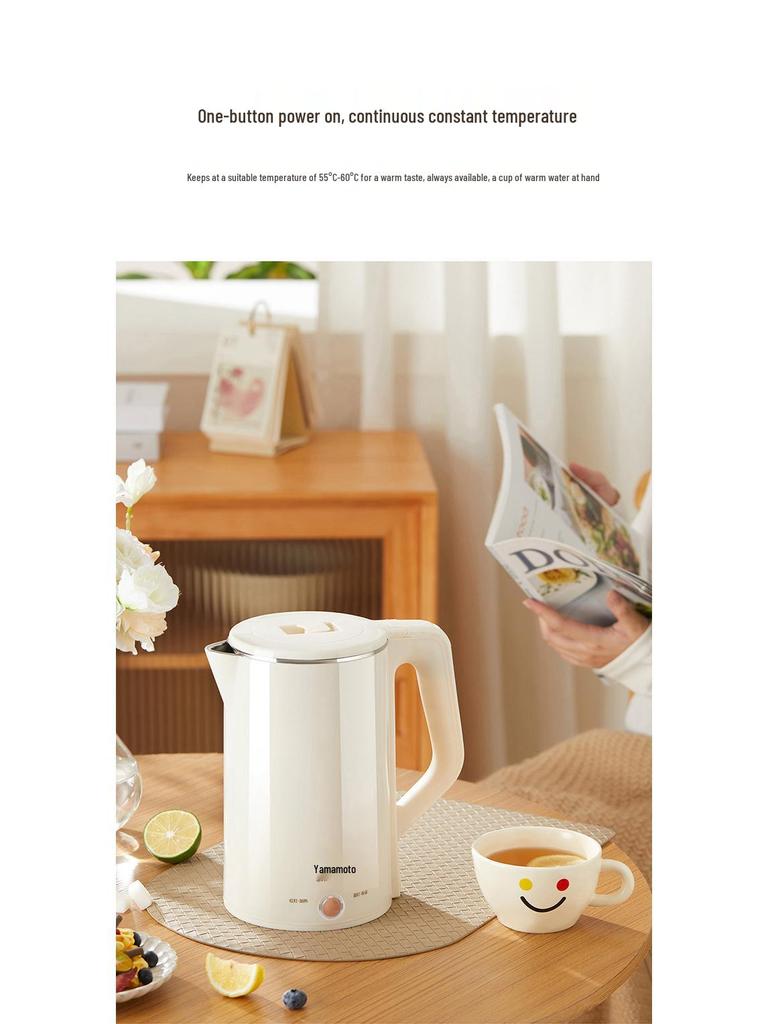 2.5L Smart Electric Kettle with Double Layer, Anti-Scald Design, Automatic Power-Off, and Keep Warm Feature