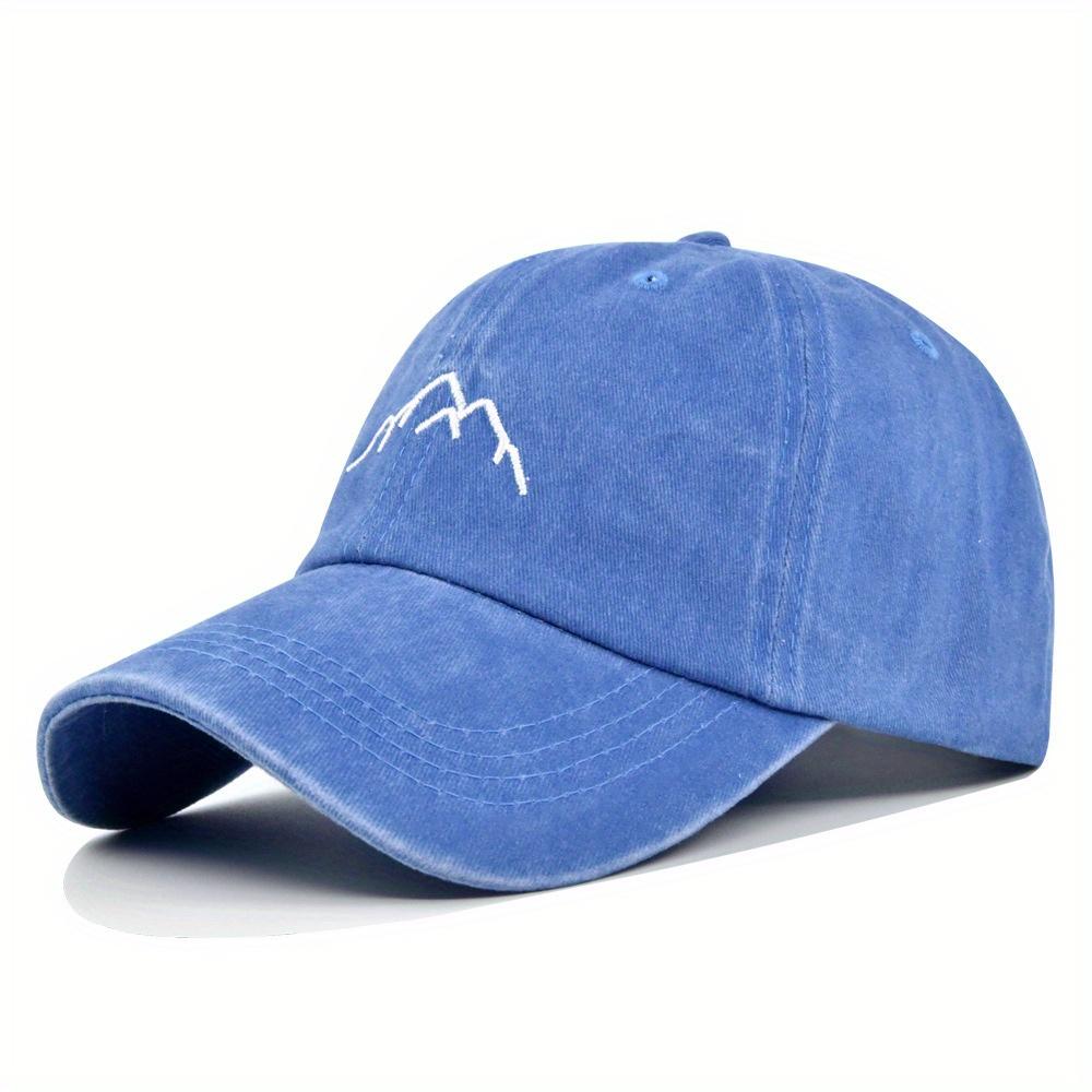 Berretto Snapback Unisex Ricamo Montagna Cotone Berretto da Baseball Protezione Solare Cappello Trucker Per Campeggio Escursionismo Pesca all'Aperto