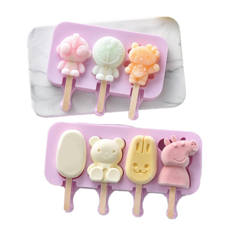 Silicone DIY Popsicle and Cheese Stick Mold - Ice Cream & Ice Cube Tray for Kids