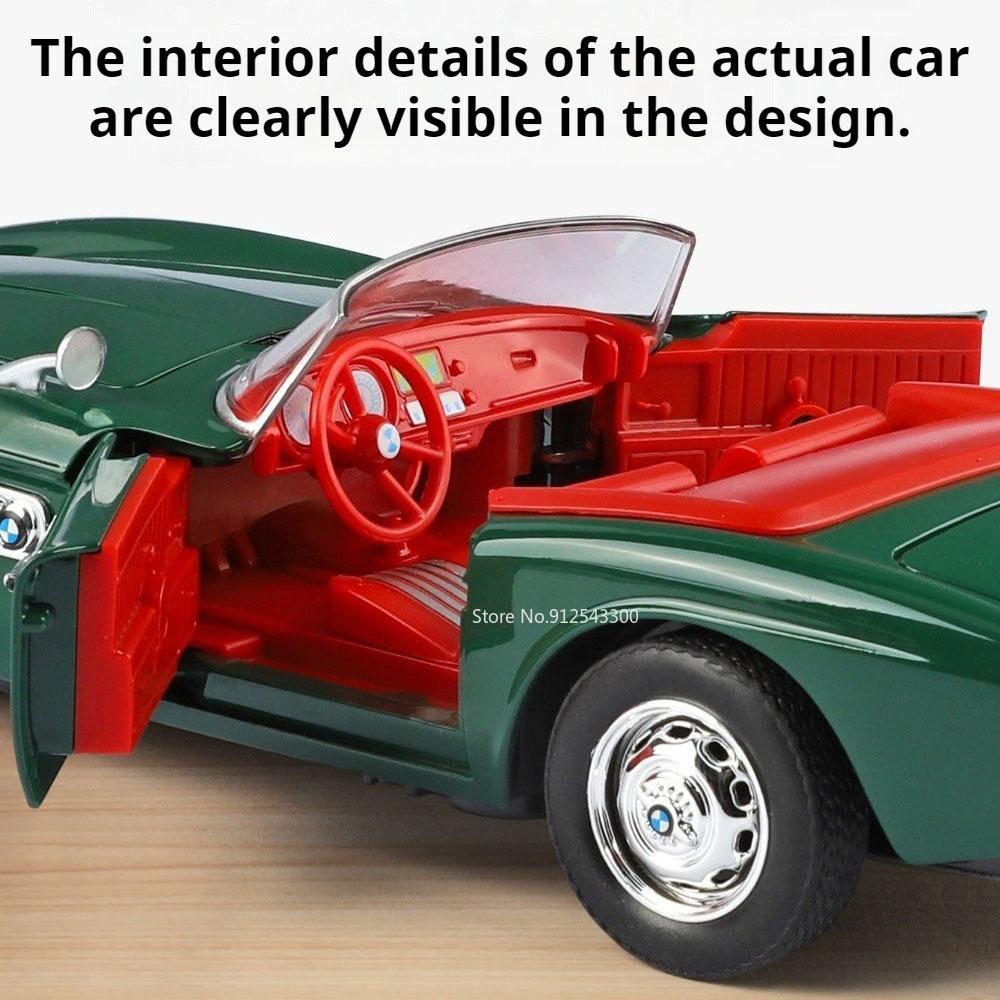 1:24 Scale 507 Series Roadster M3 Car Model Toy Alloy Diecast Doors Opened Vintage Vehicles Models Toys Decorative Item