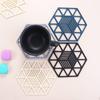 Creative Silicone Hexagon Geometric Drink Holder Hollow Placemat Coaster Cup Pad Trivet Mats