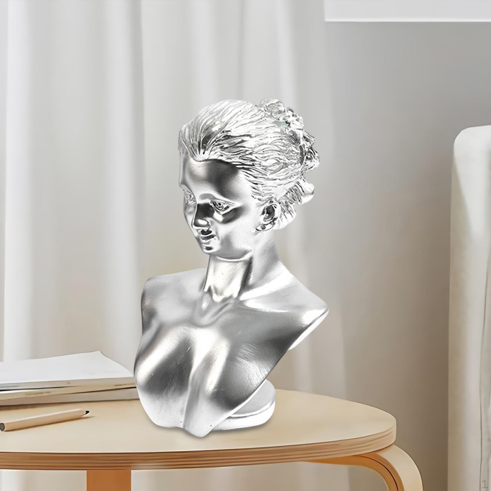 

Display Stand, Professional Female Room Decoration, 3D Figure Statue ,Holder for Earring ,Pendant срібний