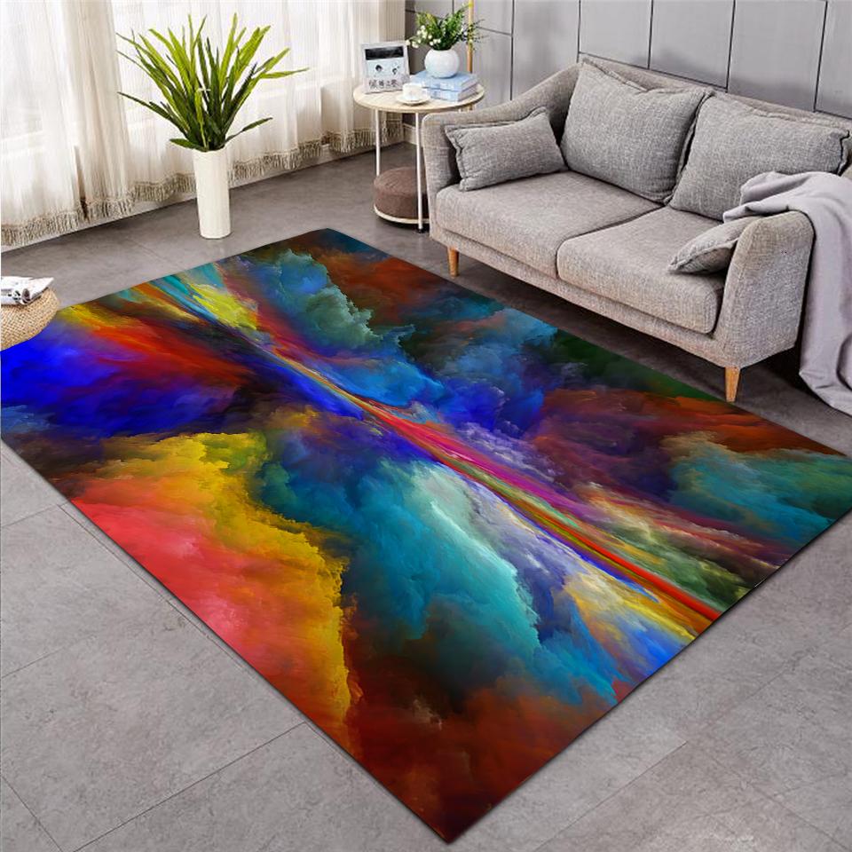 Fashion Color Cloud Decorative Floor Mat Living Room Bedroom Door Mat Abstract Art Simple Atmospheric Room Bedside Blanket