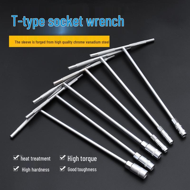 T-Bar Wrench Socket Set, 6-19mm Hex for Car and Motorcycle Repair