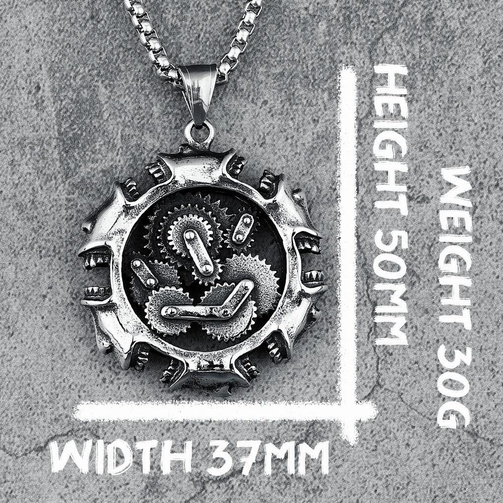 Steampunk Mechanical Gear Gothic Skull Stainless Steel Men Women Necklaces Pendants Chain Punk Jewelry Creativity Gift Wholesale