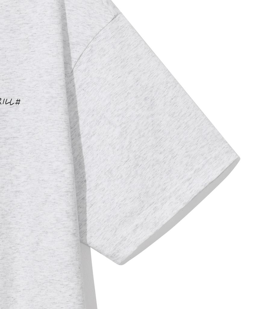 BEENTRILL B Daisy Hashtag T-Shirt (Ice Grey)