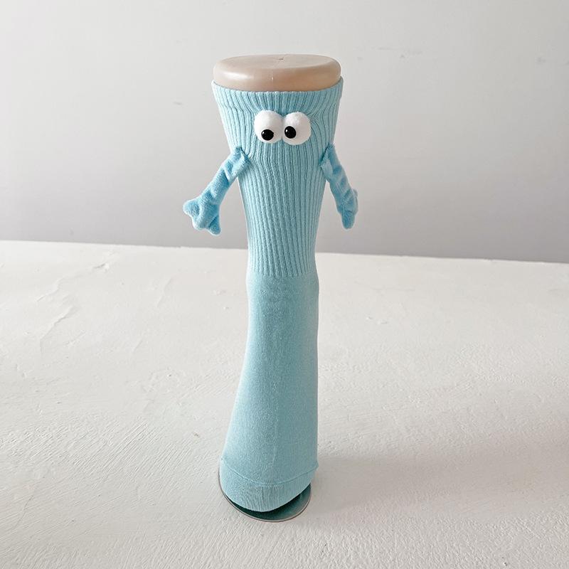 Hand Holding Socks Magnetic In Hands Funny Men For Women Novelty Friendship Couples Bestie Gift Boyfriend Girlfriend White Socks