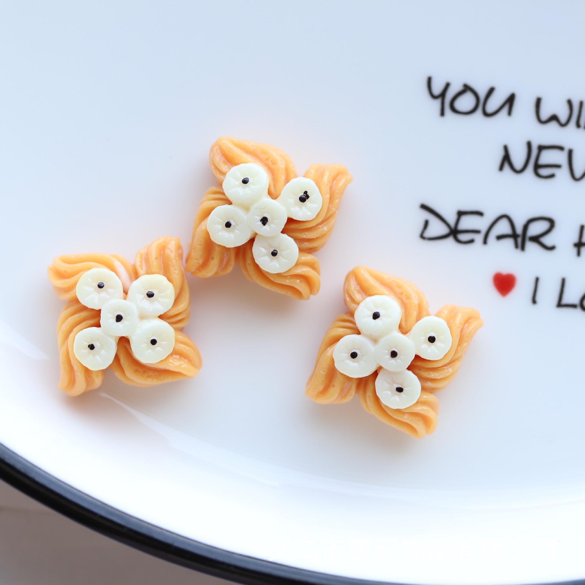 

Глянцевая имитация еды торт смола ювелирные изделия DIY ремесло кремовый клей цепочка для телефона брелок материалы Size approx. 2.0cm x 2.0cm