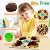 Juguete Educativo de Erizo de Madera Sensorial - Juego de Contar y Emparejar para Niños Pequeños, Montessori, Juego de Mesa para Regalo de Cumpleaños, Niños de 3+
