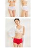 Yier Shuang Women's Plus Size Cotton Ribbed High-Waist Elastic Breathable Triangle Panties