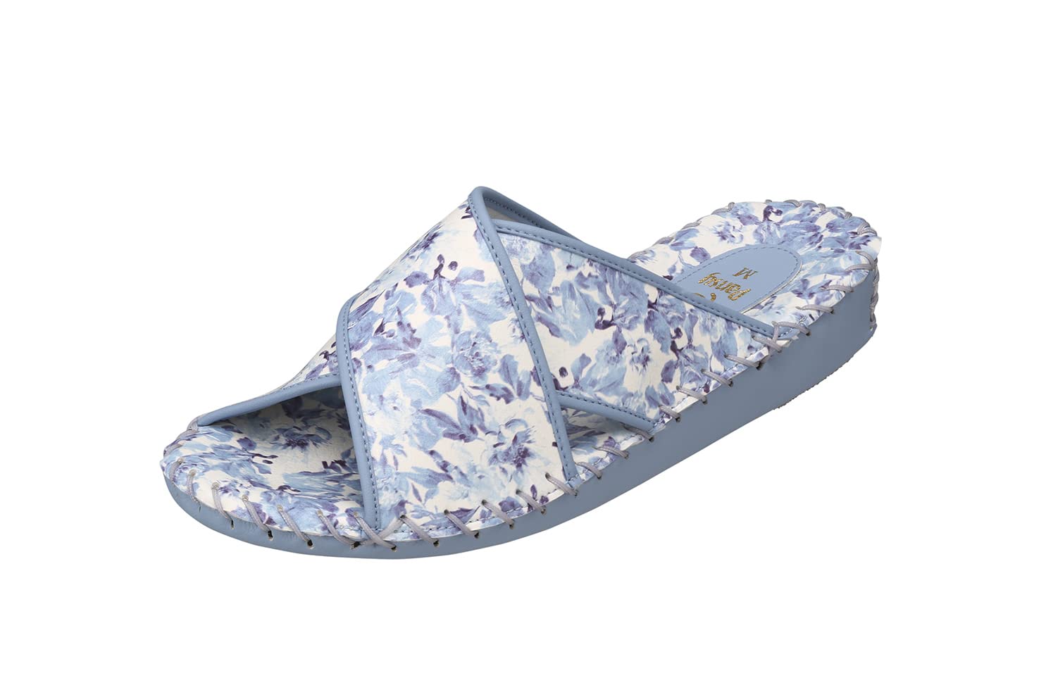 

Комнатные тапочки Pansy 9304 с цветочным принтом, ручной вязки, женские, размер S, синие синий