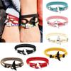 Unisex Zwart-Walvis Armband Verstelbare Nylon Touw Wikkelarmband voor Mannen Vrouwen Tieners Zwart Touw Polsband Armband Sieraden