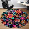1PC Colorful Floral Print Chair Carpet for Office, Indoor Non-Slip Washable Carpet, Soft Comfortable Mat For Office Room yy250930223
