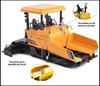 Non-Toxic 1/40 Alloy Diecast Model Car Engineering Truck Paver Model Machine Paving Asphalt Highway Construction Cars Kid Back Hoe Loader