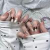 Hand-Painted Coco Style Autumn/Winter Nails: Elegant, Versatile, Removable Stickers for a Skin-Brightening Look