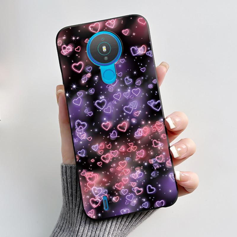 For Nokia 1.4 TA-1322 Trendy Black Phone Case For Nokia 6.2/Nokia 7.2 Lucky Koi Anti-Scratch Soft Shockproof Back Shell Cover