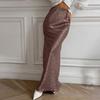 Women Long Leopard Print Ankel-Length Skirts High Waist