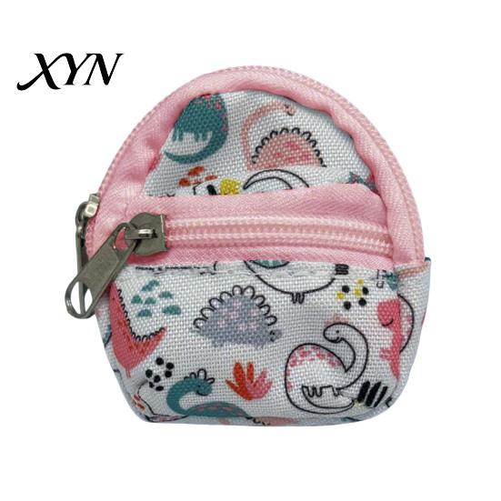Compact Earphone Case Mini Backpack Coin Purse, Scratch Resistant Zippered Compartment Keychain Pouch Bag, Waterproof Oxford Cloth Decorative Bag