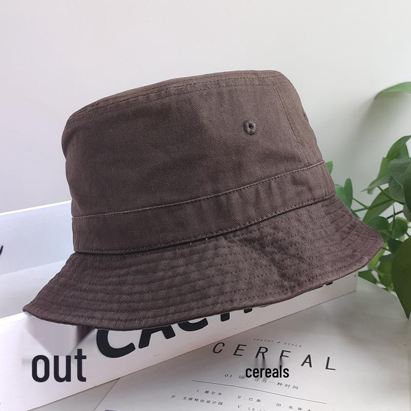 2025 Washed Grey Fisherman Bucket Hat - Women's & Men's Plus Size, Large Head Circumference, Autumn Sun Hat