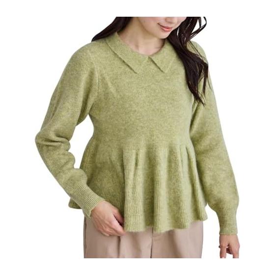ROPE PICNIC Knit Angora Blend Peplum Knit Women s