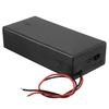 DC Holder Storage Box Case ON/OFF Switch Wire Leads for 3.7V 2 X 18650 Battery