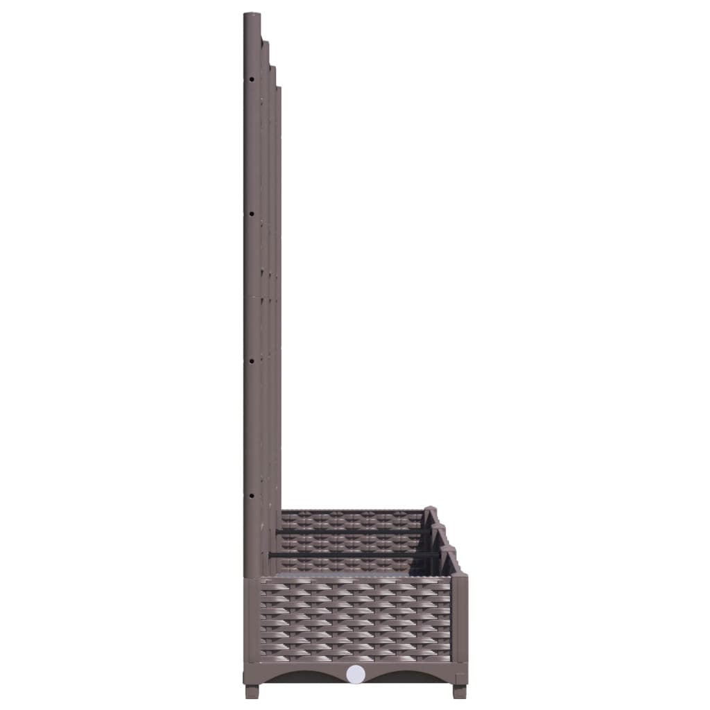 Vidaxl Donica Ogrodowa Z Kratką, Brązowa, 120X40X121,5 Cm, Pp