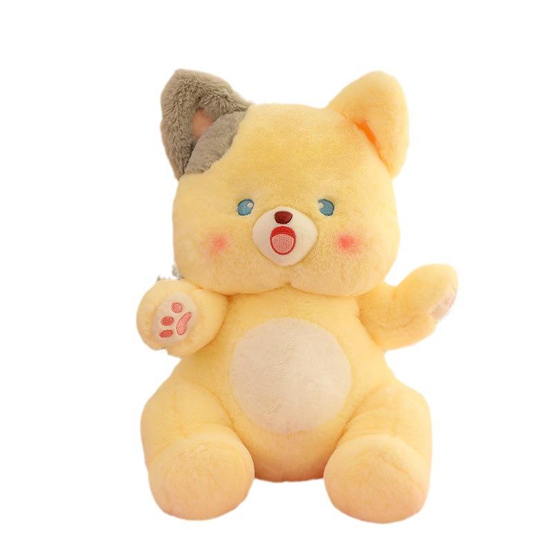 Cute Waving Series Plush Toy Rabbit Cat Pillow Children Comfort Fox Cushion Grab Machine Doll Gift