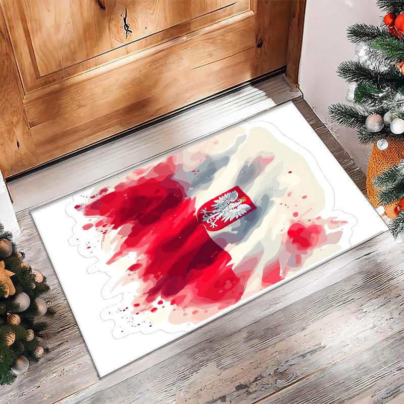 Tappeto in Flanella Stampato Polonia Antiscivolo Morbido Poliestere Tappeto per Pavimento Tappetino Decorativo per Interni per Camera da Letto Soggiorno Divano
