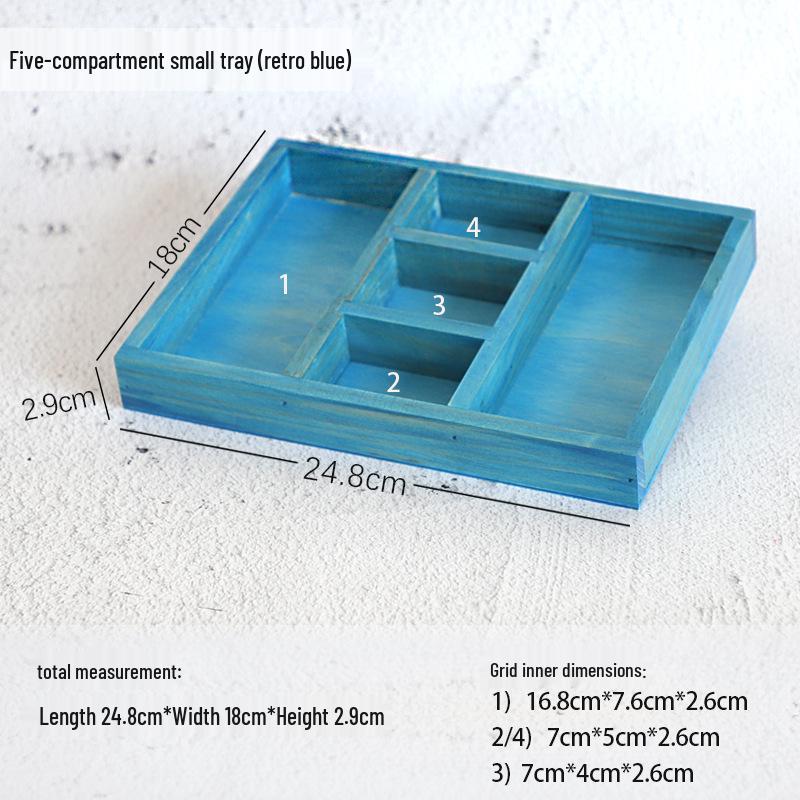 Wooden Desktop Storage Box: Raw Wood Tray & Cosmetics Lipstick Organizer