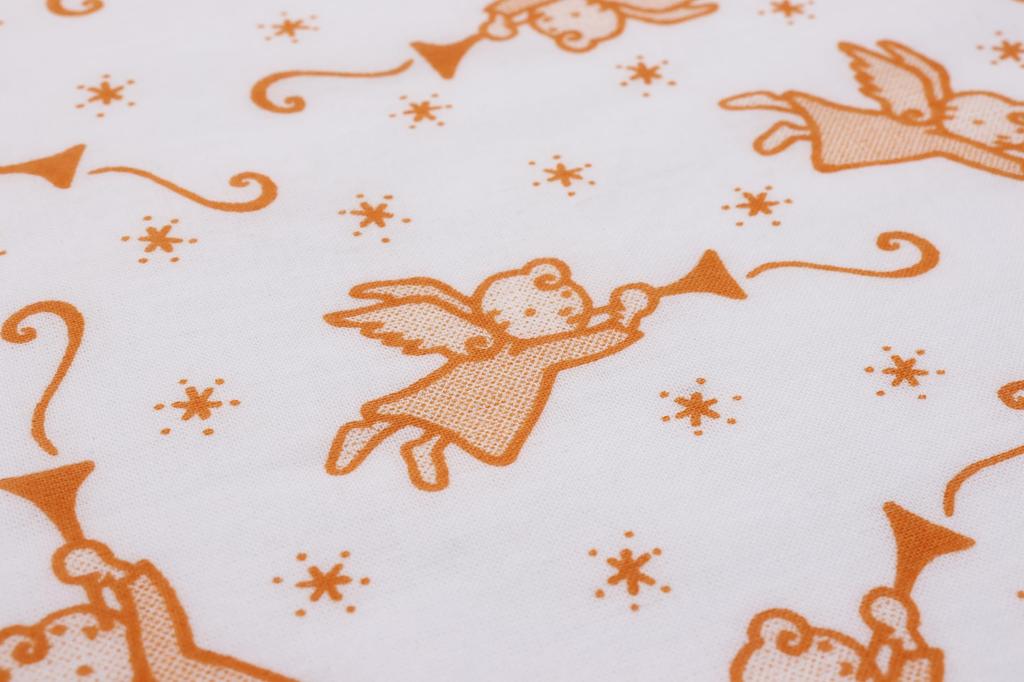 Gururin Tenugui (Tenugui) Trumpeter Angel Apricot Design, Japanese Souvenir, Approx. 35cm x 90cm, 1 Piece, Quick-Drying