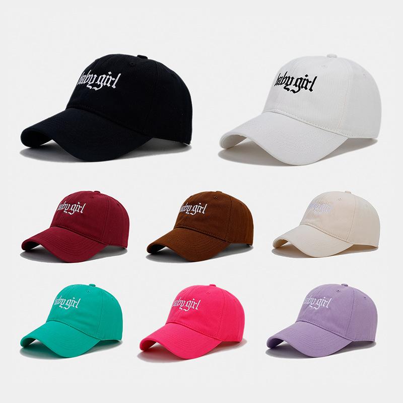 New Babygirl Embroidered Baseball Cap Women's Face Small Soft Top Cap Outdoor Travel Sun Protection Sun Hat Tide