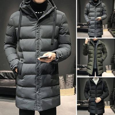 Parka d'hiver à capuche pour homme, manteau à capuche, chaleur ultime, Protection contre le vent, col haut, mi-longue, veste de neige d'extérieur
